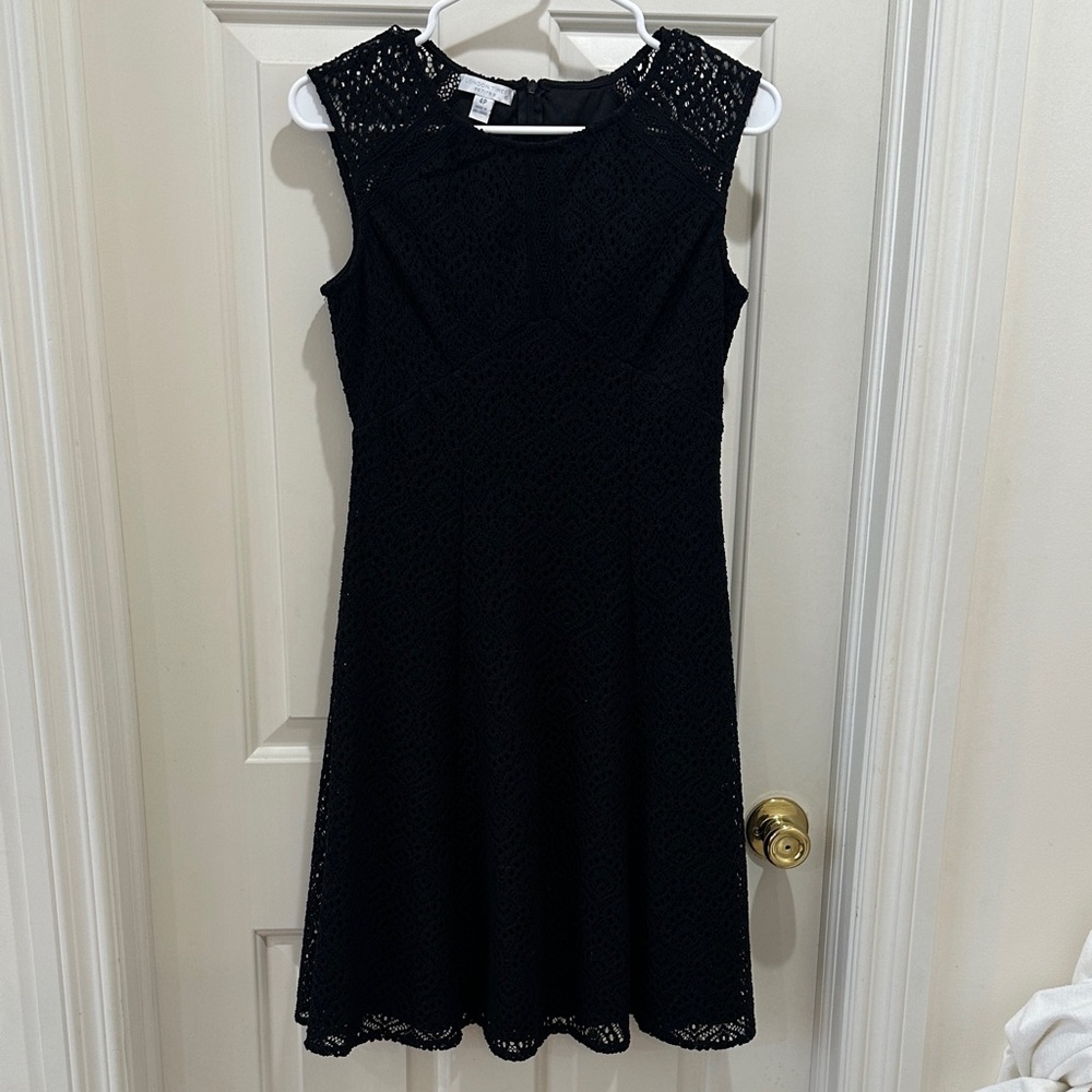 London Times Black Lace Dress